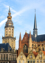Obraz premium Towers of medieval Veurne