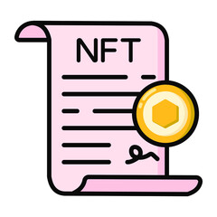  License icon, Non-fungible token, Digital technology.