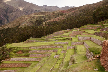 Fototapeta na wymiar Peru, Südamerika, Terrassen, Heiliges Tal, Urubamba