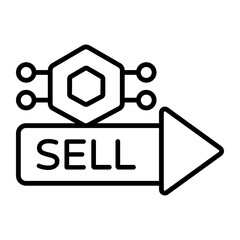 Selling icon, Non-fungible token, Digital technology.