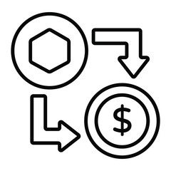 Trading icon, Non-fungible token, Digital technology.