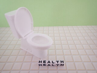 洋式トイレとhealthヘルス健康の単語