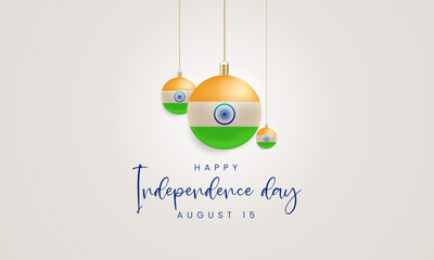 Happy Indian independence day celebration poster or banner background. Vector illustration