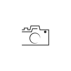 Camera icon logo design illustration template