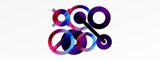 Circle composition abstract background. Trendy techno business template for wallpaper, banner, background or landing