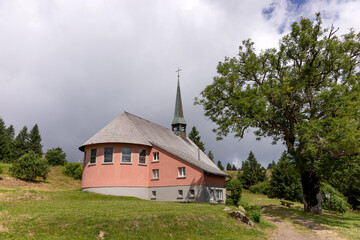 The St. Pius Chapel on the mountain Kandel in the Black Forest. Baden-Wuerttemberg. Germany