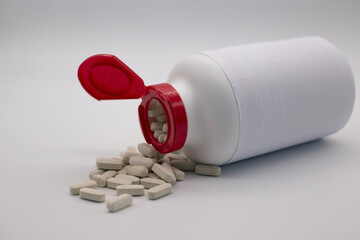 pill bottle and pills,Include Clipping Path.