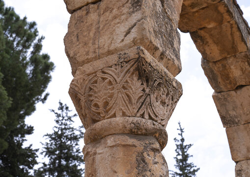 Ruins of the Umayyad Aanjar in Beeka valley, Beqaa Governorate, Anjar, Lebanon