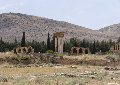 Ruins of the Umayyad Aanjar in Beeka valley, Beqaa Governorate, Anjar, Lebanon