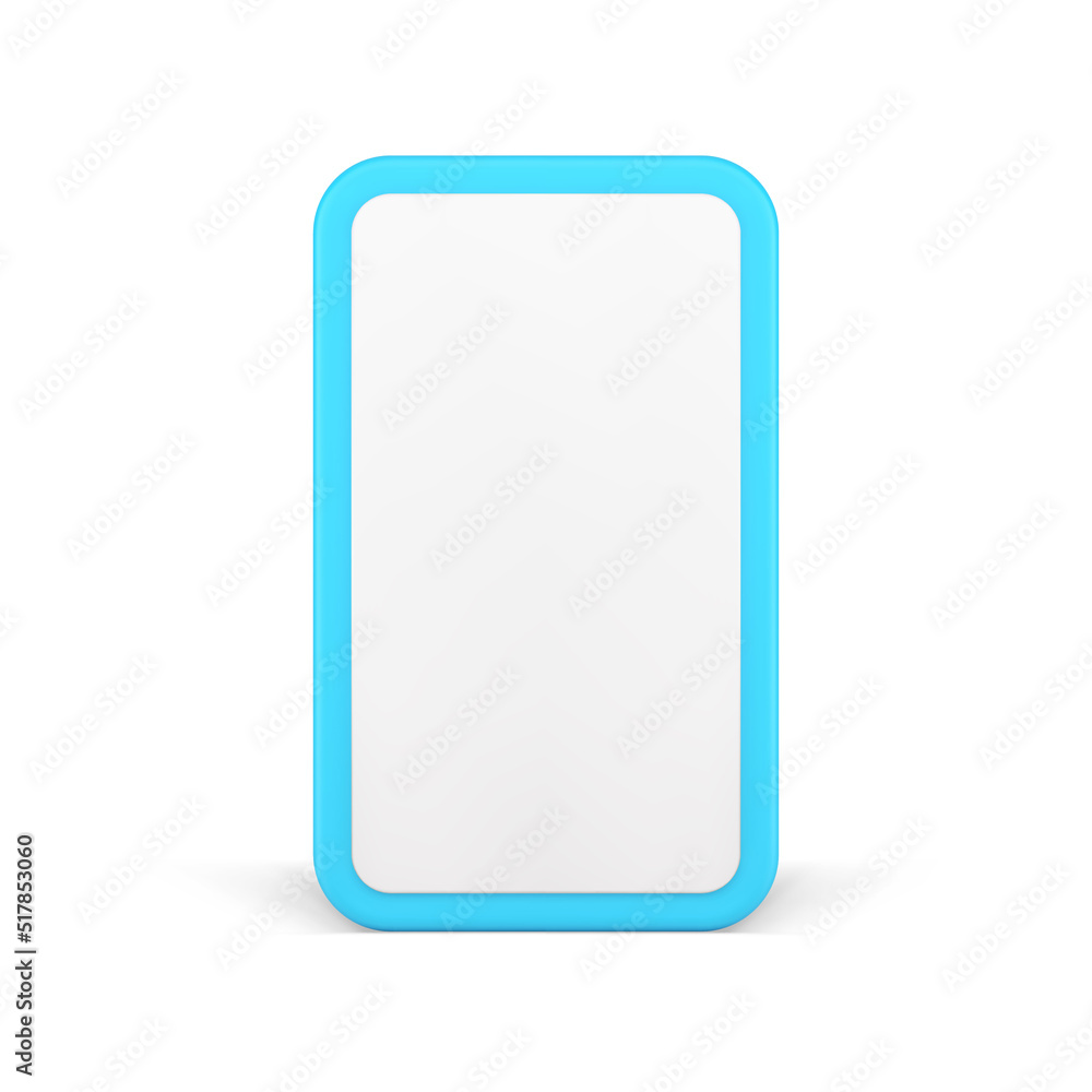 Poster modern smartphone empty screen internet advertising user interface application 3d icon vector