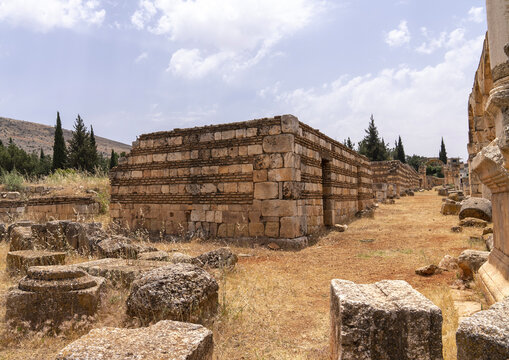 Ruins of the Umayyad Aanjar in Beeka valley, Beqaa Governorate, Anjar, Lebanon