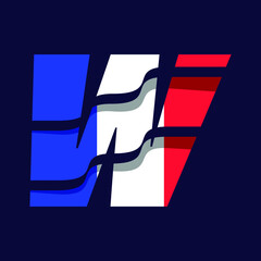 France Alphabet Flag W