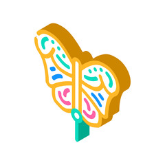 butterfly form kite isometric icon vector. butterfly form kite sign. isolated symbol illustration
