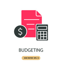 budgeting icons  symbol vector elements for infographic web