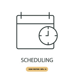 scheduling icons  symbol vector elements for infographic web