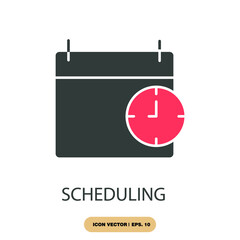 scheduling icons  symbol vector elements for infographic web