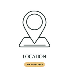 location icons  symbol vector elements for infographic web