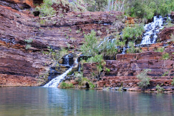 Circular Pool at Dales Gorge in Karijini National Park Pilbara region in Western Australia