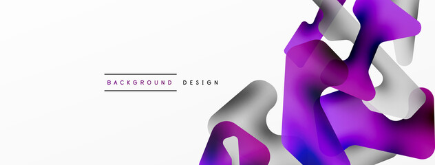 Colorful bright abstract shapes composition. Digital web futuristic template for wallpaper, banner, background, card, book Illustration, landing page