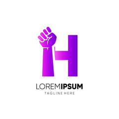 Letter H Punch Logo Design Vector Icon Graphic Emblem Illustration