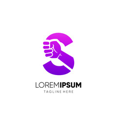 Letter S Punch Logo Design Vector Icon Graphic Emblem Illustration