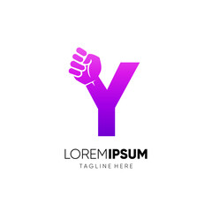 Obraz premium Letter Y Punch Logo Design Vector Icon Graphic Emblem Illustration