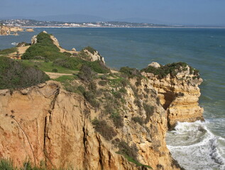 Fototapeta na wymiar Rocky Algarve West coast near Lagos - Portugal 
