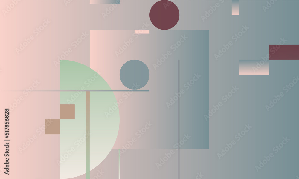 Poster dreamy abstract geometric vector graphics background made with color gradient and minimalist geometr