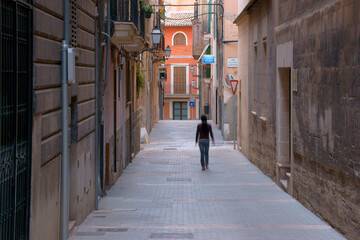 Fototapeta na wymiar Calle de La Posada de Montserrat. Es Call (Juderia).Centro historico.Palma.Mallorca.Baleares.España.