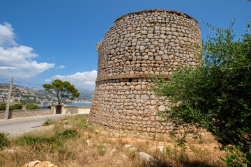 Fototapeta na wymiar torre de la Mola, Port d`Andratx, Mallorca, balearic islands, Spain
