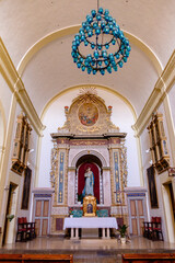Obraz na płótnie Canvas retablo de la Mare de Deu de Loreto, iglesia de la Immaculada Concepció, Galilea, Puigpunyent, Mallorca, balearic islands, Spain