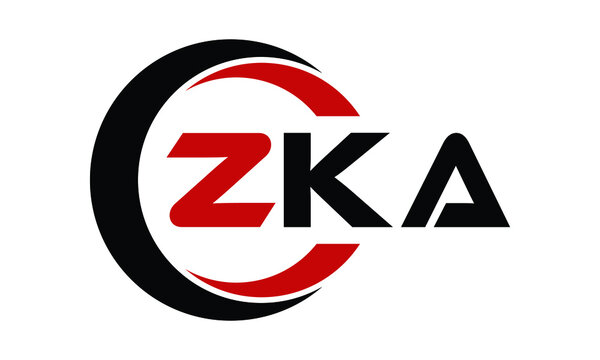 ZKA swoosh three letter logo design vector template | monogram logo | abstract logo | wordmark logo | letter mark logo | business logo | brand logo | flat logo | minimalist logo | text | word | symbol