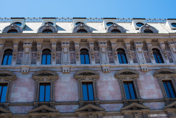 old empty Italian buildings in the street