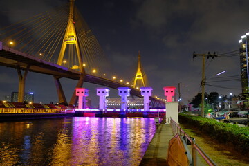 Bhumibol Bridge, the most beautiful bridge in Thailand