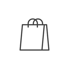 Shopping bag line icon