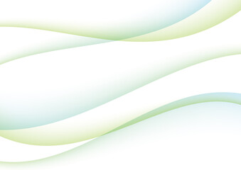 抽象的な背景　緑の曲線