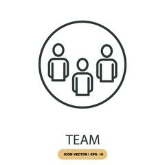 team icons  symbol vector elements for infographic web