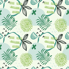 vector teenage seamless neon pattern naive style