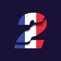 France Numeric Flag 2