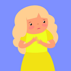 the girl was shy and blushed