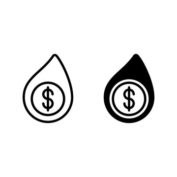 Liquidity Icon With Outline And Solid Line Style. Suitable For Website Design, Logo, App And Ui.