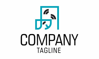 Blue Line Dog Logo Design