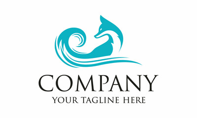Blue Sea Fox Logo Design