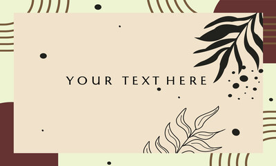 natural theme abstract banner. minimalist and elegant background.
