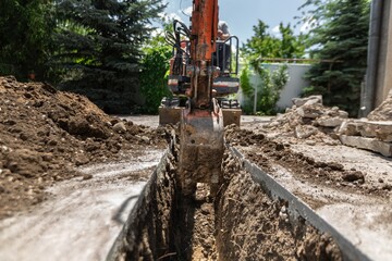 Driver working on an tractor or earthmoving machine