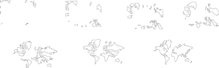 Image sequence for world map animation.