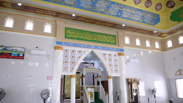 interior of mosque aceh indonesia