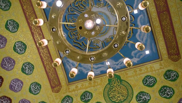 ceiling of the mosque aceh indonesia