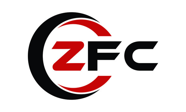 ZFC swoosh three letter logo design vector template | monogram logo | abstract logo | wordmark logo | letter mark logo | business logo | brand logo | flat logo | minimalist logo | text | word | symbol