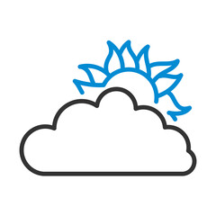 Sun Behind Clouds Icon